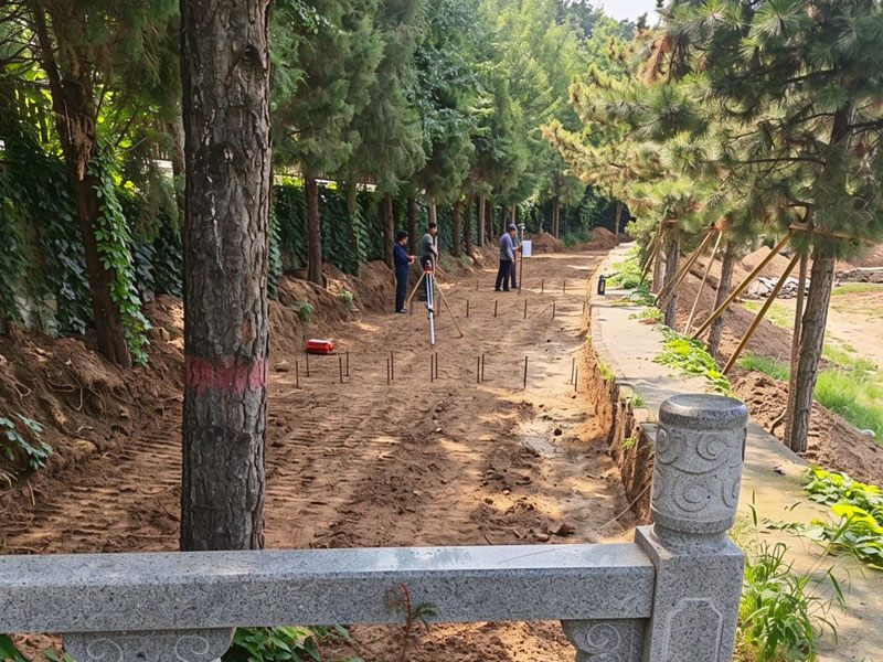 灵山宝塔陵园新墓区火热建设中 灵山宝塔陵园新墓区火热建设中